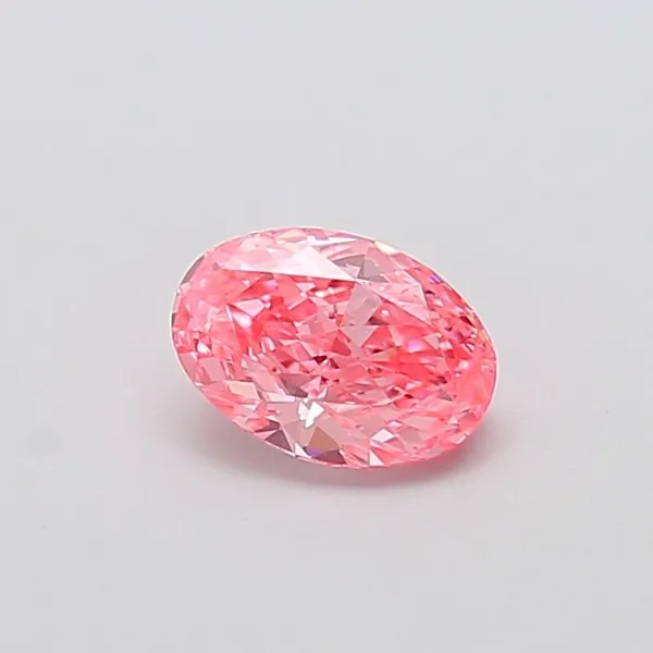 1.09ct OVAL Fancy Vivid Pink VS1 Coloured Lab diamond