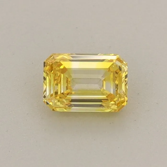 0.36ct EMERALD Fancy Intense Yellow VS1 Coloured Lab diamond