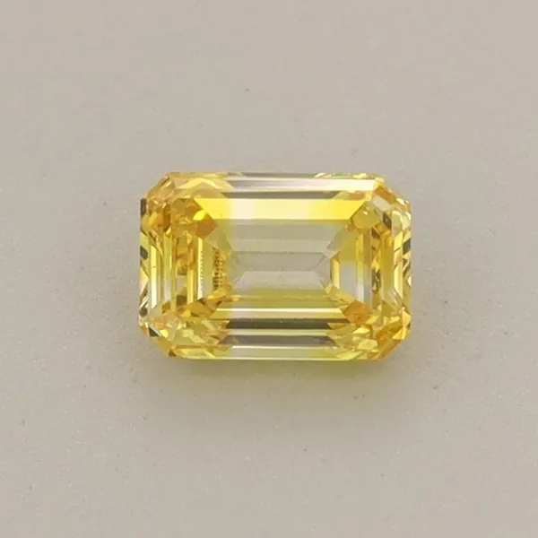 0.36ct EMERALD Fancy Intense Yellow VS1 Coloured Lab diamond