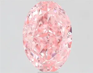 1.03ct OVAL Fancy Vivid Pink VS1 Coloured Lab diamond