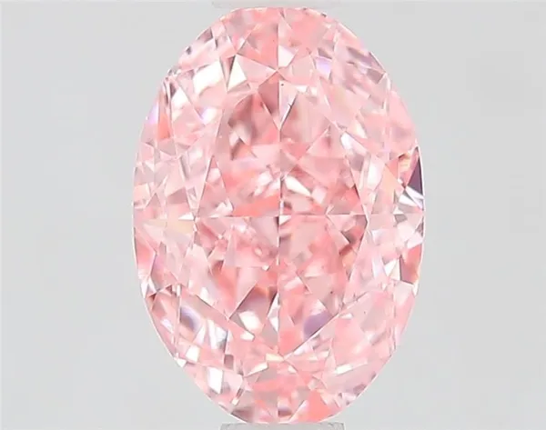 1.03ct OVAL Fancy Vivid Pink VS1 Coloured Lab diamond