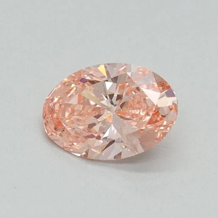 0.40ct OVAL Fancy Vivid Pink VS1 Coloured Lab diamond