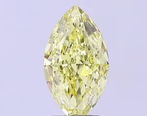 1.52ct MARQUISE Fancy Intense Yellow VVS2 Coloured Lab diamond
