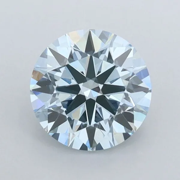 0.99ct ROUND Fancy Intense Blue VVS1 Coloured Lab diamond