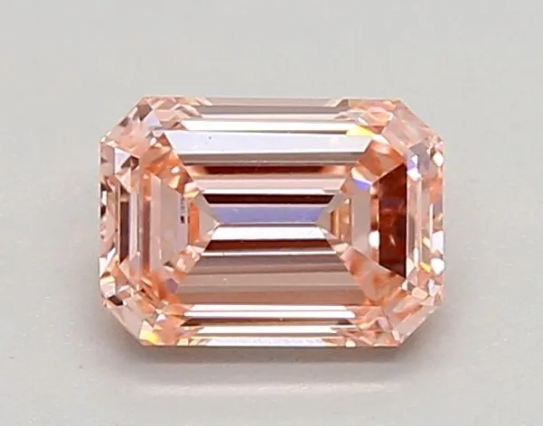 0.71ct EMERALD Fancy Intense Pink VVS2 Coloured Lab diamond