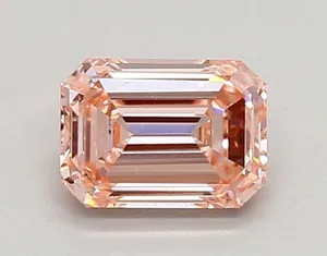 0.71ct EMERALD Fancy Intense Pink VVS2 Coloured Lab diamond
