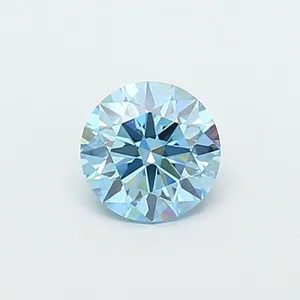 1.1ct ROUND Fancy Vivid Blue VS1 Coloured Lab diamond