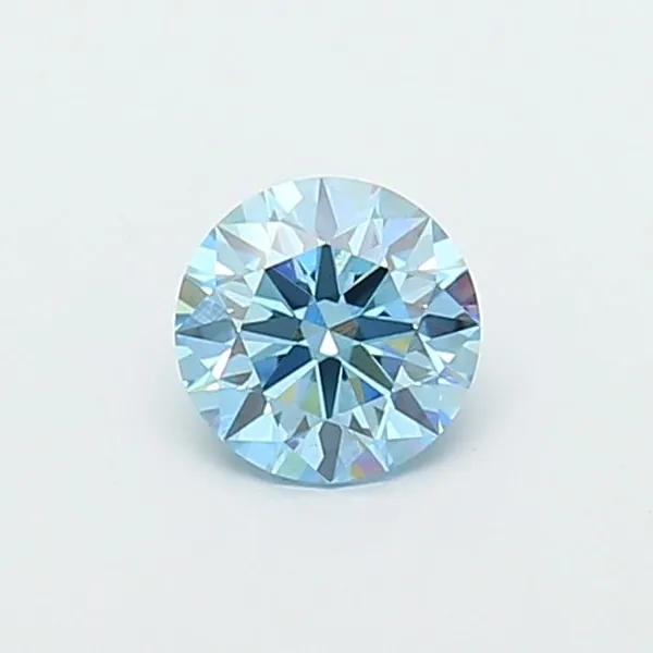 1.1ct ROUND Fancy Vivid Blue VS1 Coloured Lab diamond