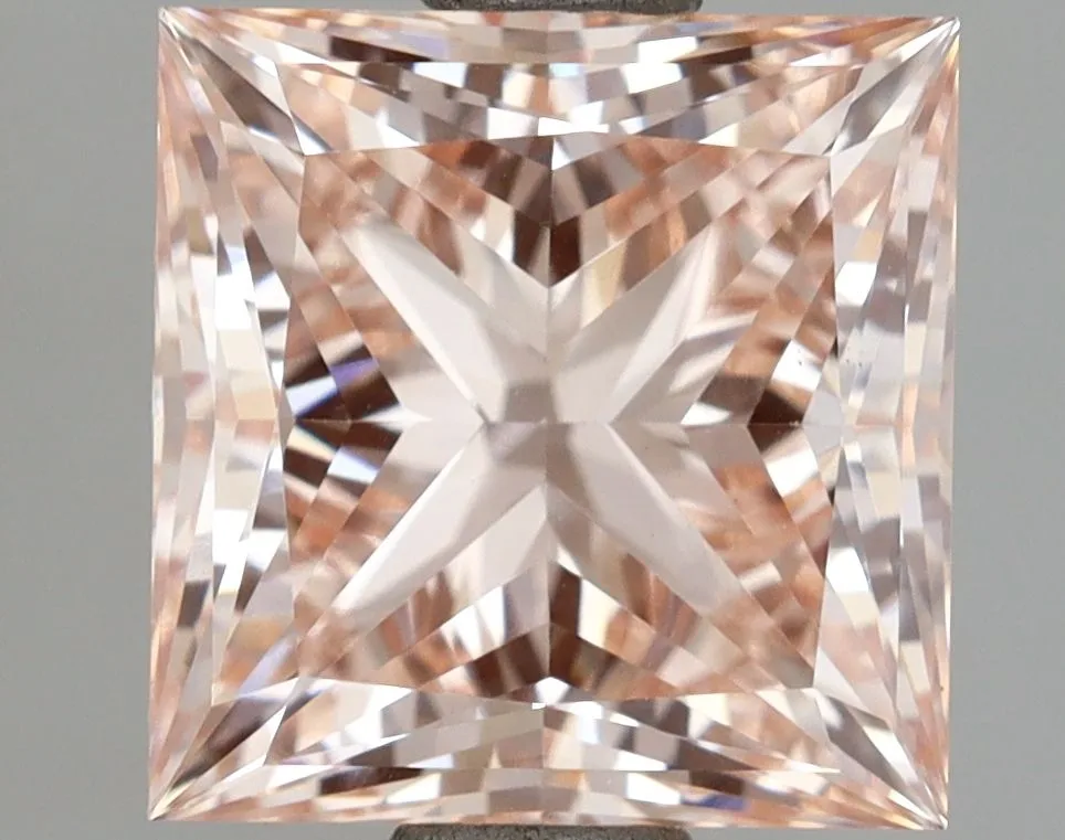 2.55ct PRINCESS Fancy Intense Pink VVS2 Coloured Lab diamond