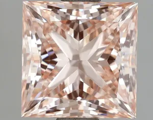 2.55ct PRINCESS Fancy Intense Pink VVS2 Coloured Lab diamond