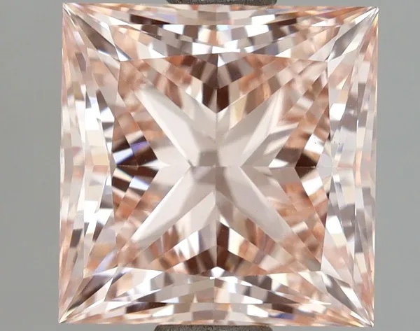 2.55ct PRINCESS Fancy Intense Pink VVS2 Coloured Lab diamond