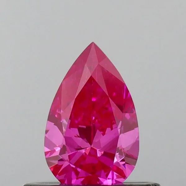 0.4ct PEAR Fancy Vivid Pink VS1 Coloured Lab diamond