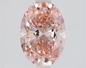 1.2ct OVAL Fancy Vivid Pink VS2 Coloured Lab diamond