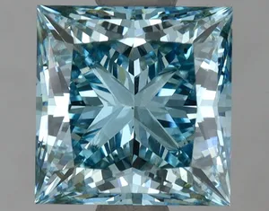 2.5ct PRINCESS Fancy Vivid Blue SI1 Coloured Lab diamond