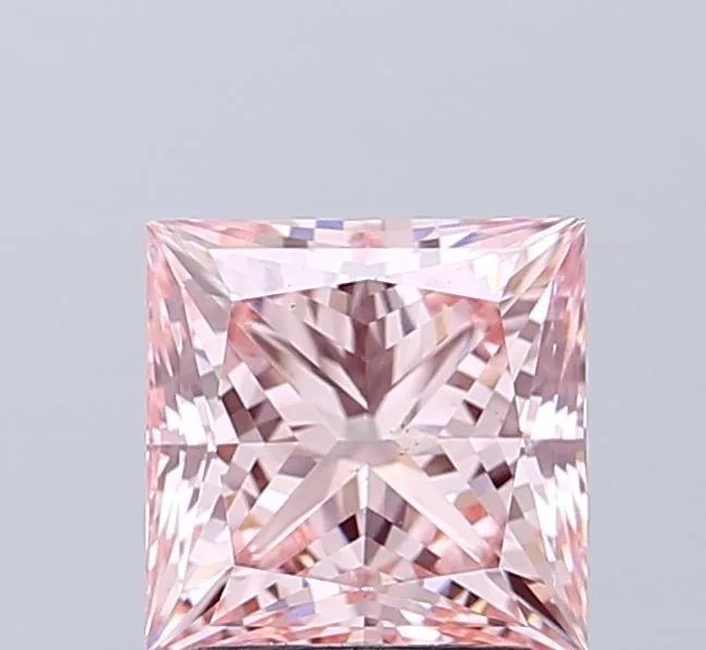2.06ct PRINCESS Fancy Intense Pink VS2 Coloured Lab diamond