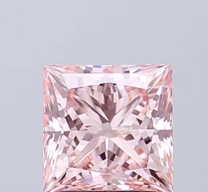 2.06ct PRINCESS Fancy Intense Pink VS2 Coloured Lab diamond