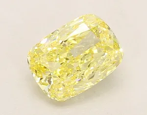 1.04ct CUSHION Fancy Intense Yellow VVS2 Coloured Lab diamond