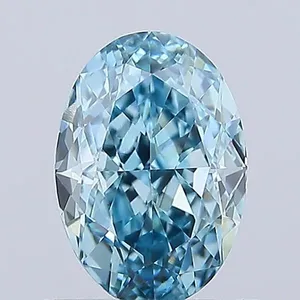 1.01ct OVAL Fancy Vivid Blue VVS2 Coloured Lab diamond