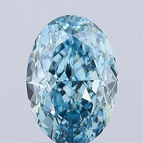 1.01ct OVAL Fancy Vivid Blue VVS2 Coloured Lab diamond