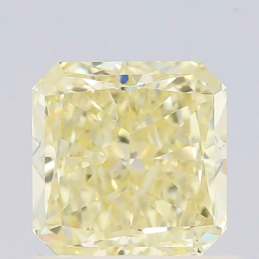 1.01ct RADIANT Fancy Light Yellow VS2 Coloured Lab diamond
