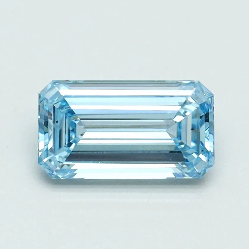 1.02ct EMERALD Fancy Intense Blue VS1 Coloured Lab diamond