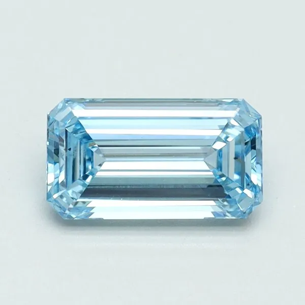 1.02ct EMERALD Fancy Intense Blue VS1 Coloured Lab diamond