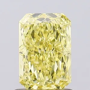 1.06ct RADIANT Fancy Vivid Yellow VS1 Coloured Lab diamond