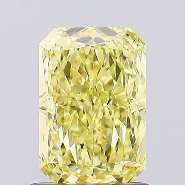 1.06ct RADIANT Fancy Vivid Yellow VS1 Coloured Lab diamond