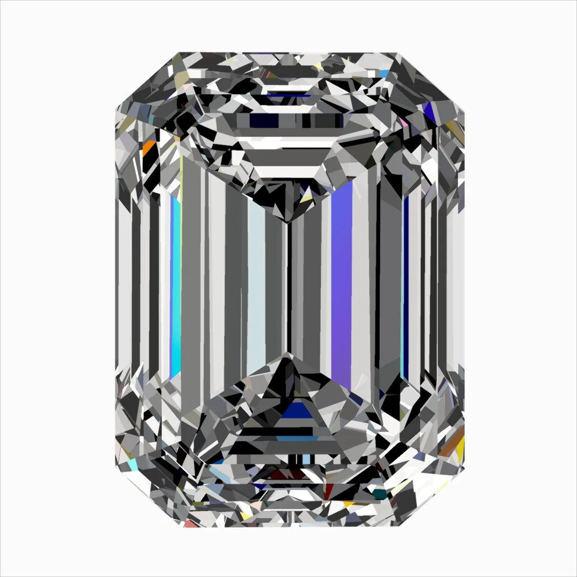 0.40ct EMERALD E VS2 Natural diamond