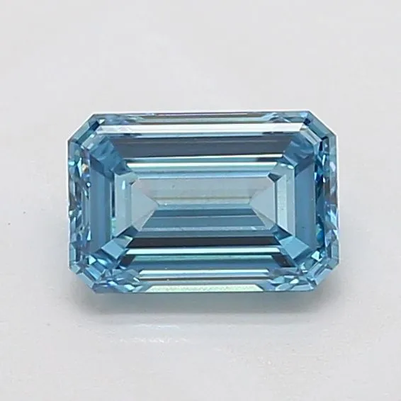 1.50ct EMERALD Fancy Vivid Blue VS2 Coloured Lab diamond