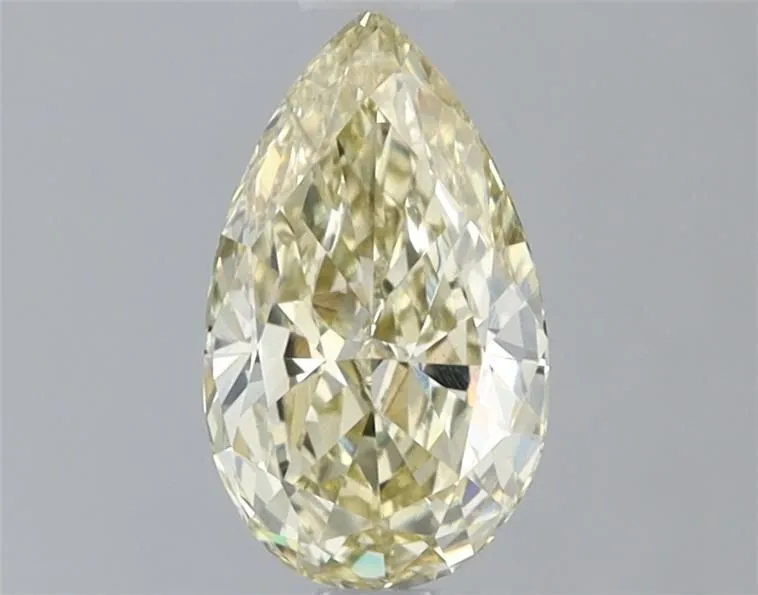 0.93ct PEAR Fancy Yellow VS2 Coloured Lab diamond