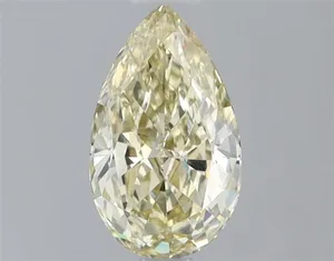 0.93ct PEAR Fancy Yellow VS2 Coloured Lab diamond