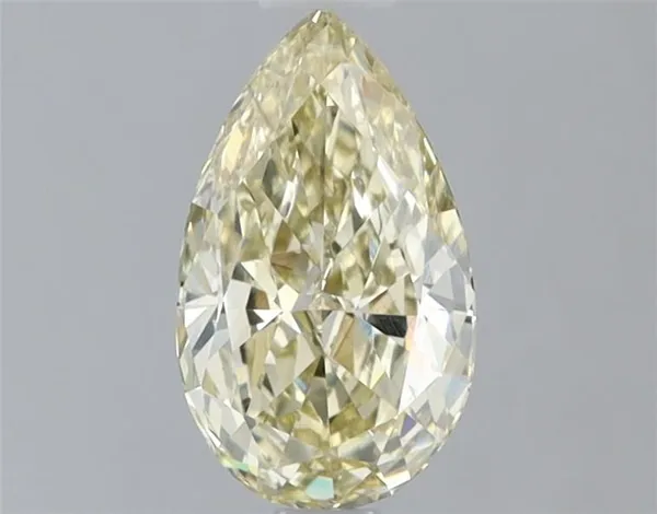 0.93ct PEAR Fancy Yellow VS2 Coloured Lab diamond