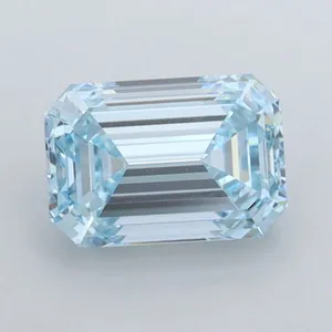 1.06ct EMERALD Fancy Vivid Blue VS1 Coloured Lab diamond