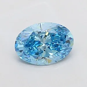 1.07ct OVAL Fancy Vivid Blue VS1 Coloured Lab diamond