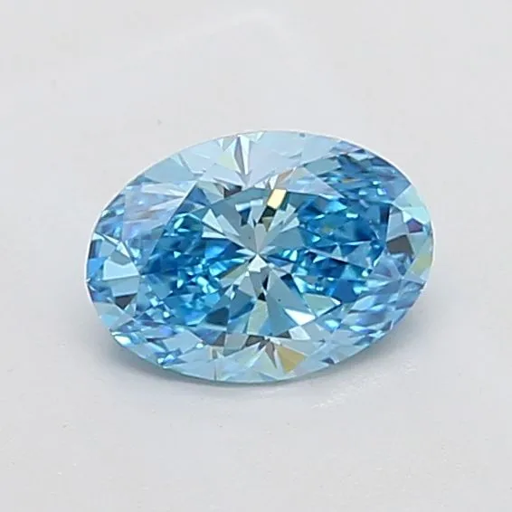 1.07ct OVAL Fancy Vivid Blue VS1 Coloured Lab diamond