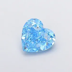 1.04ct HEART Fancy Vivid Blue VS1 Coloured Lab diamond