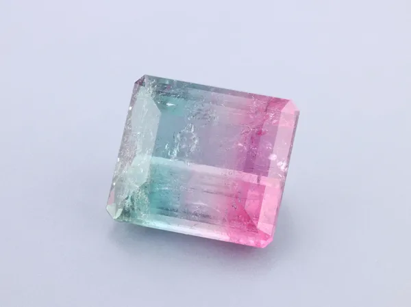 20.83ct Parti Tourmaline, Emerald Cut gemstone
