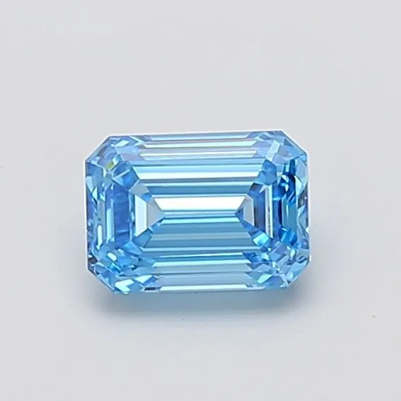 1.06ct EMERALD Fancy Vivid Blue VS1 Coloured Lab diamond