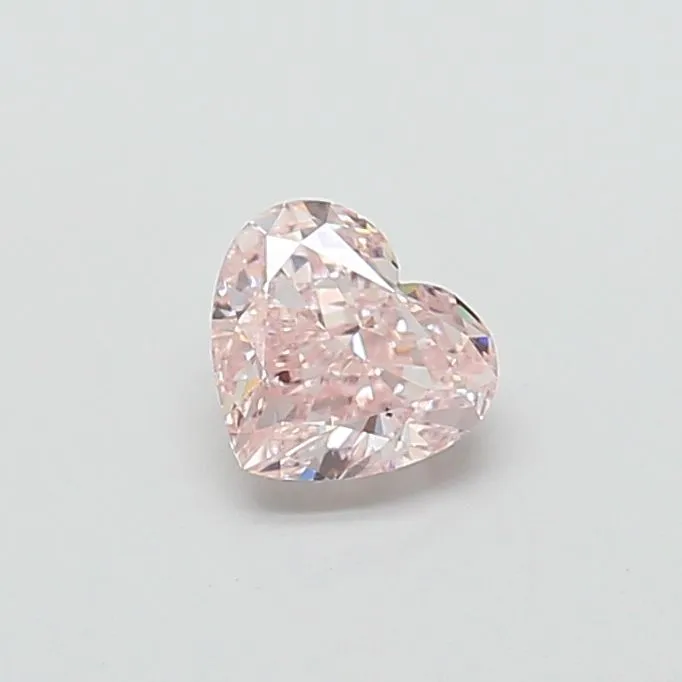 1.00ct HEART Fancy Pink VS2 Coloured Lab diamond