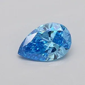 0.32ct PEAR Fancy Vivid Blue VS1 Coloured Lab diamond