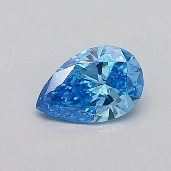 0.32ct PEAR Fancy Vivid Blue VS1 Coloured Lab diamond
