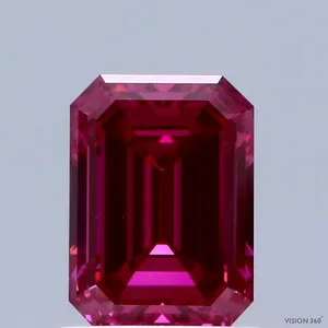 1.01ct EMERALD Fancy Deep Pink VS1 Coloured Lab diamond