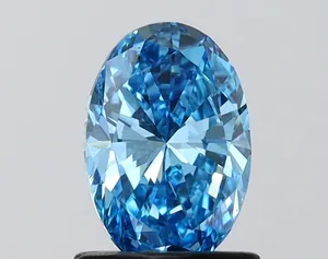 1ct OVAL Fancy Vivid Blue VS1 Coloured Lab diamond