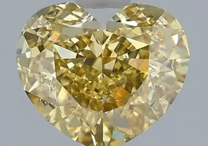 1.52ct HEART Fancy Intense Yellow VS2 Coloured Lab diamond