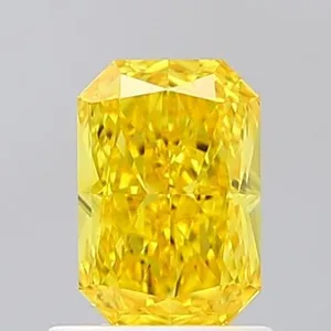 1.04ct RADIANT Fancy Vivid Yellow VS1 Coloured Lab diamond