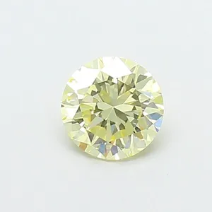 0.53ct ROUND Fancy Light Yellow VVS2 Coloured Lab diamond
