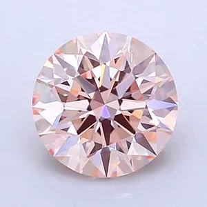 1.09ct ROUND Fancy Pink VS1 Coloured Lab diamond