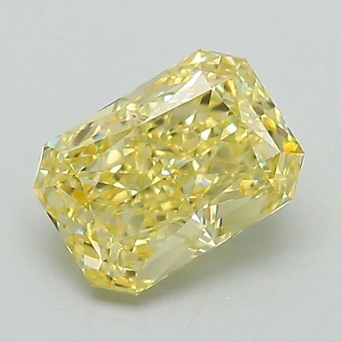 1.12ct RADIANT Fancy Intense Yellow VVS2 Coloured Lab diamond