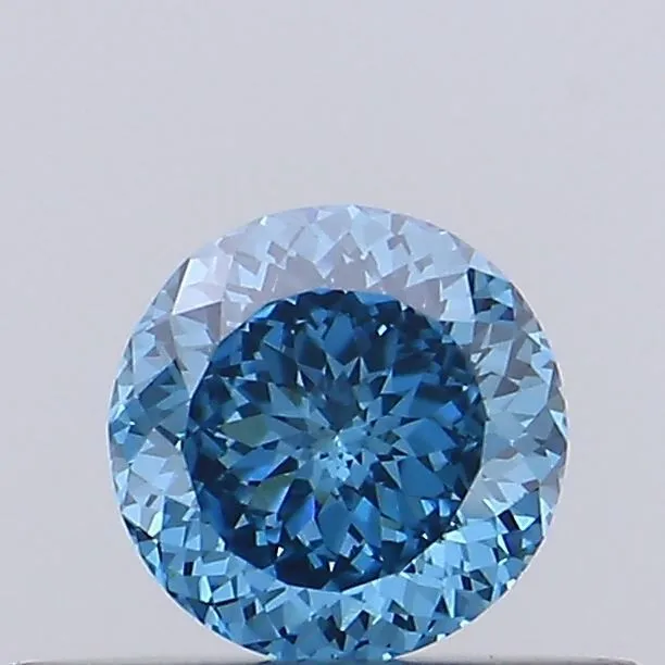 0.33ct ROUND Fancy Vivid Blue VVS2 Coloured Lab diamond